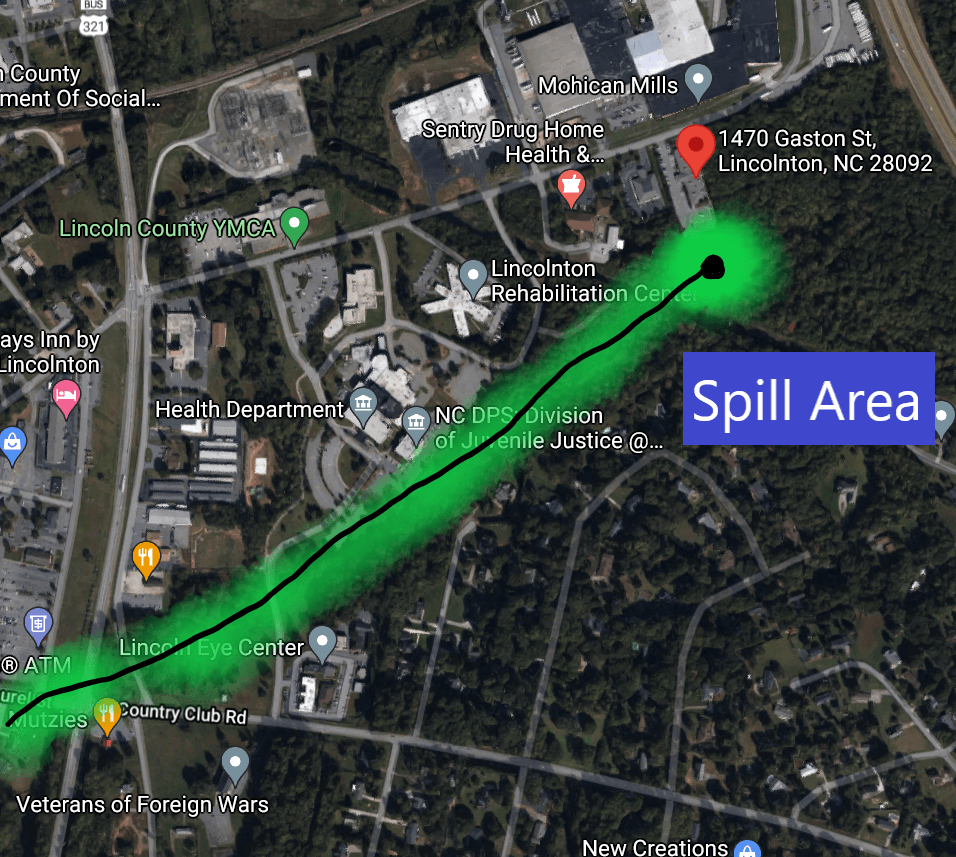 Lithia Branch marked area 1470 Gaston