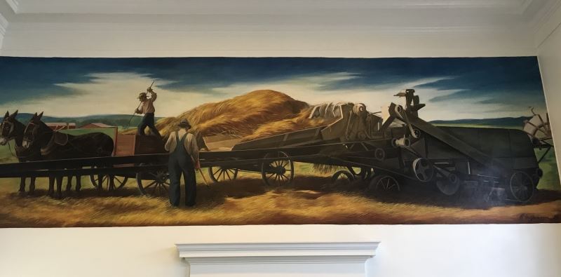 Threshing Grain Mural